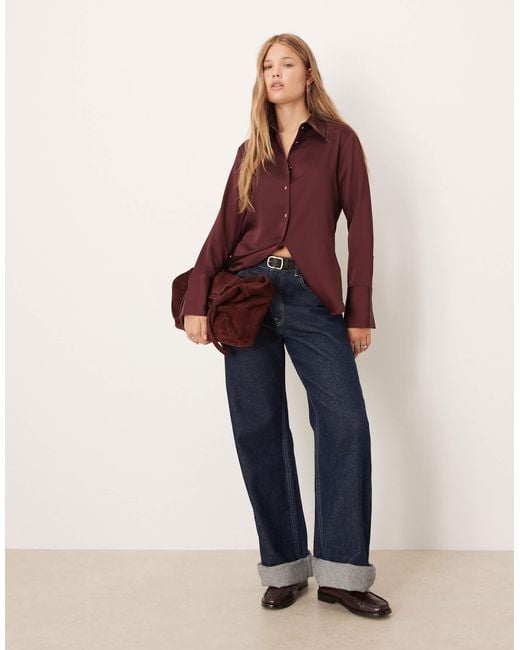 Mango Red – hemd aus satin