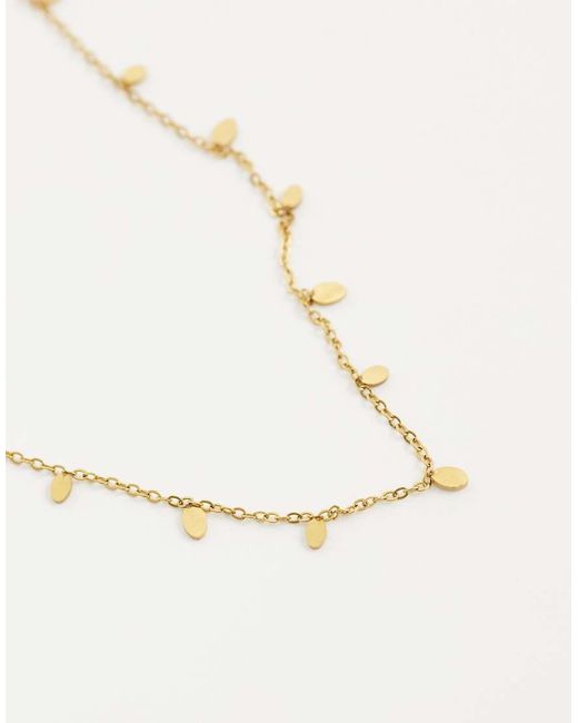 ASOS White Asos Design Curve Waterproof Stainless Steel Necklace With Mini Disc Charms