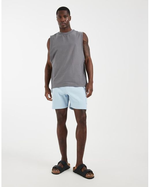 ASOS Blue Cargo Jersey Shorts for men