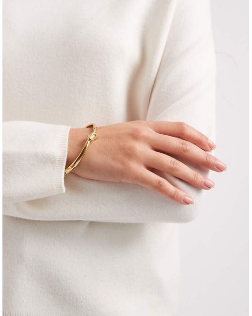ASOS Black Waterproof Stainless Steel Bangle With Knot Detail