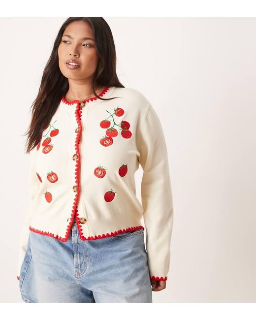 Never Fully Dressed Red Tomato Knit Cardigan