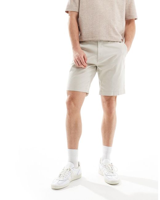 Pantaloncini chino slim elasticizzati grigi di Ben Sherman in Natural da Uomo