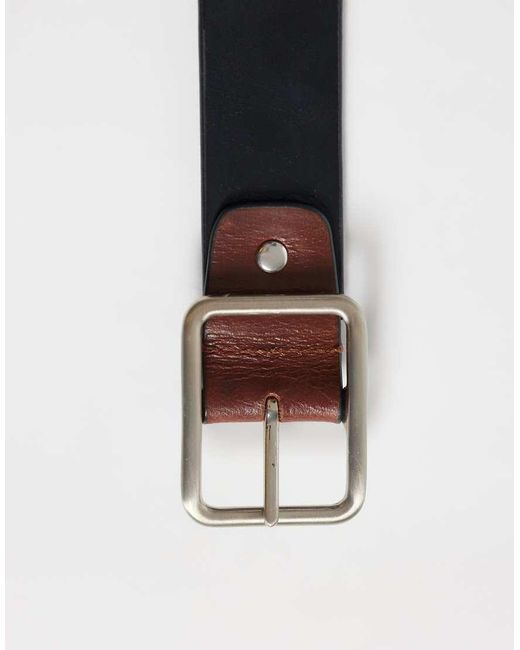 Jack & Jones White Reversible Leather Belt for men