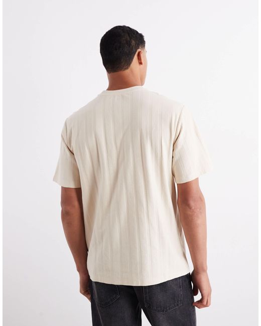 T-shirt oversize à rayures texturées - crème JJ Rebel pour homme en coloris Natural