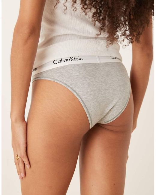 Calvin Klein Natural Modern Cotton High Leg Tanga