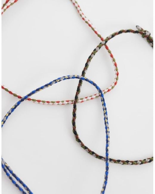 ASOS Multicolor 3 Pack Puller Rope Cord Bracelets for men