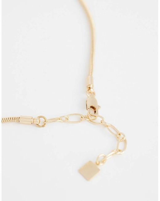 ASOS White Necklace With Clean Circular Pendant