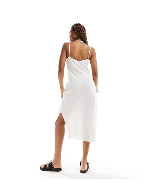 Vestido lencero largo Cotton On de color White