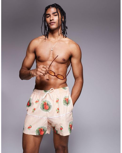 ASOS Orange Co-ord Swim Shorts for men