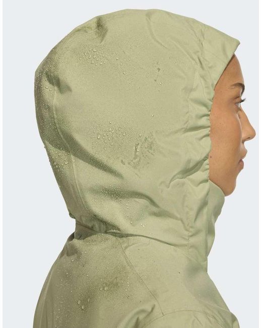 Adidas Originals Green Multi Essentials 2L Rain Jacket