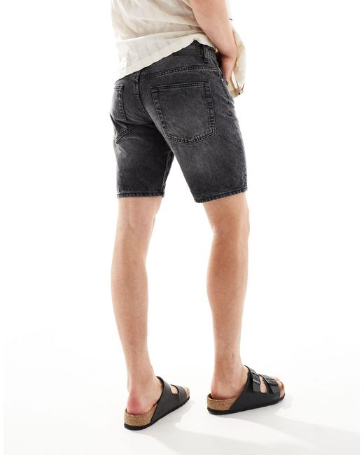 Only & Sons – locker geschnittene jeans-shorts in Blue für Herren