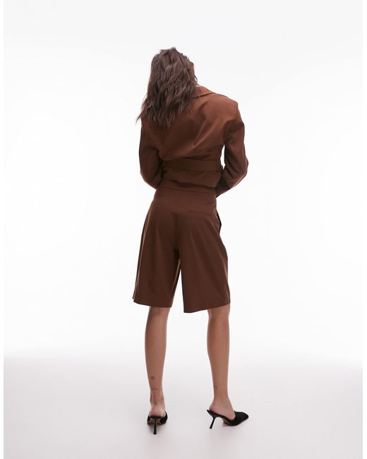 Bermuda large ajusté d'ensemble - chocolat ASOS en coloris Brown