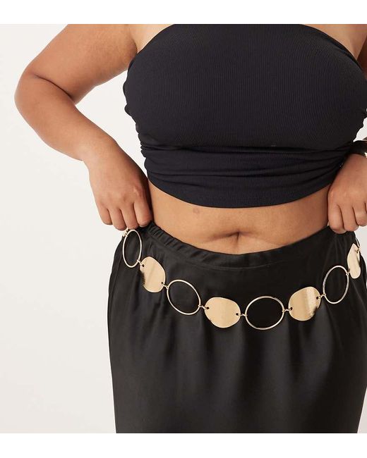 Cinturón Para La Cintura Y La Cadera Con Diseño De Círculos De Asos Design Curve ASOS de color Black