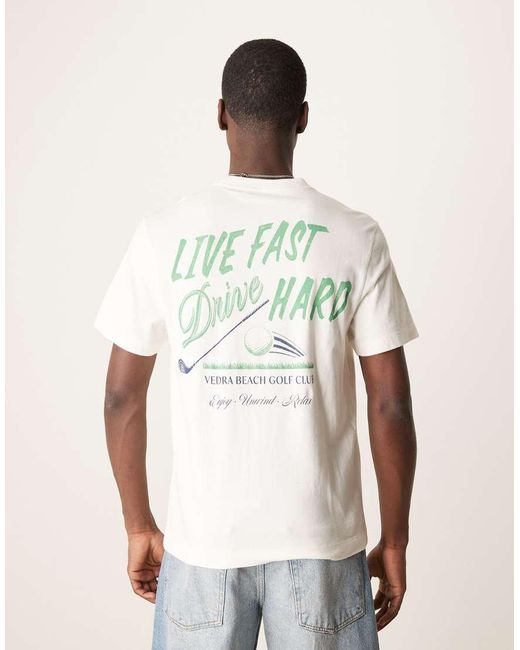 Camiseta Con Estampado Gráfico Trasero De Golf De -Blanco Abercrombie & Fitch de hombre de color Natural