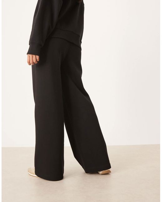 ASOS Green Wide Leg Trackies With Tuck Detail