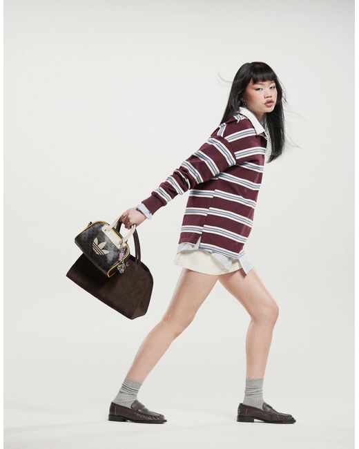 Cotton On Natural Oversized Long Sleeve Polo