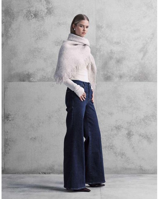 GOOD AMERICAN Blue Good Waist Palazzo Jeans