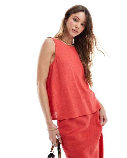 ASOS Red Singlet With Scoop Back