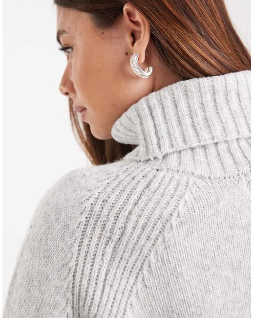 Brave Soul White High Neck Soft Touch Jumper