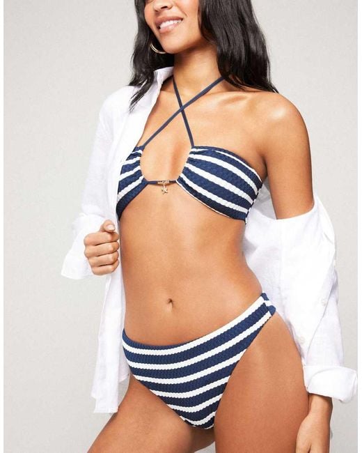 Tezenis Blue Sailor Stripe Brazilian Briefs