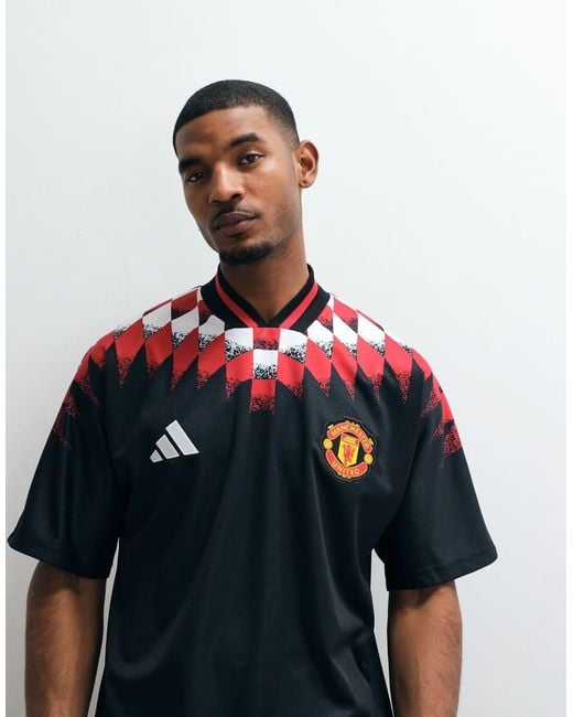 Adidas Originals Blue Adidas Football Manchester United 26/27 Stadium Jersey for men