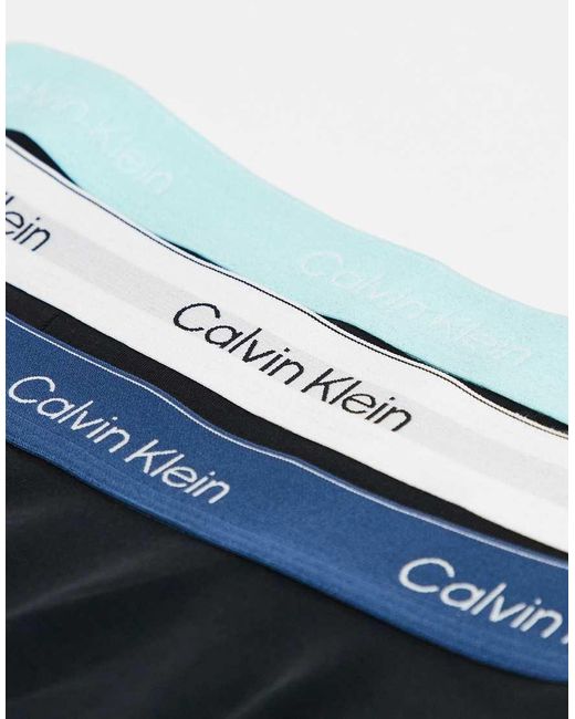 Calvin Klein Black Icon Cotton Stretch 3 Pack Relaxed Trunks for men
