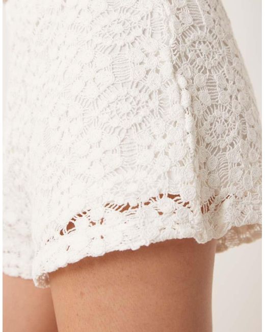 Mango Natural Cotton Crochet Short Co-ord