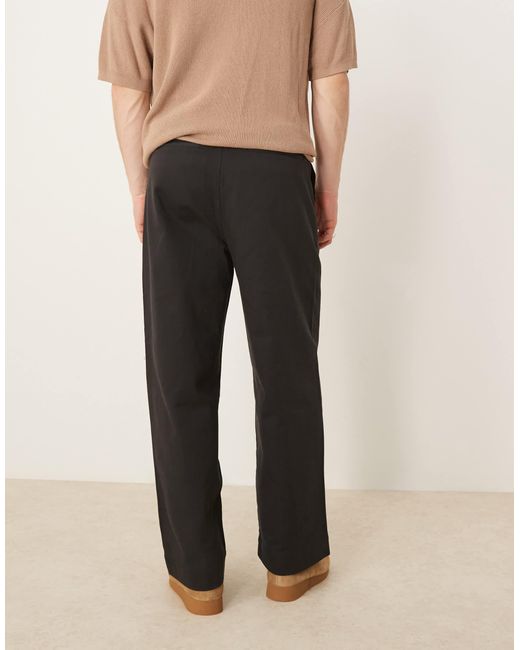 SELECTED – tony – weit geschnittene cordura-hose in Natural für Herren