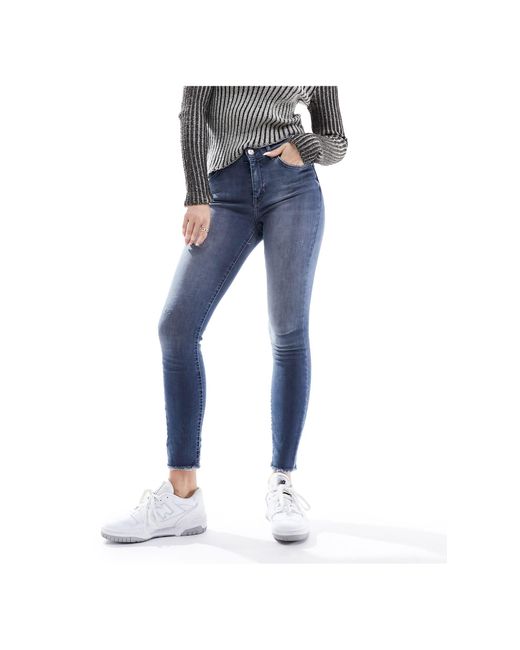 ONLY Blue Ankle Length Skinny Jeans