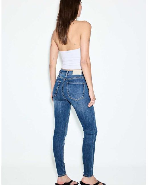 Stradivarius Blue D07 High-waist Jeans