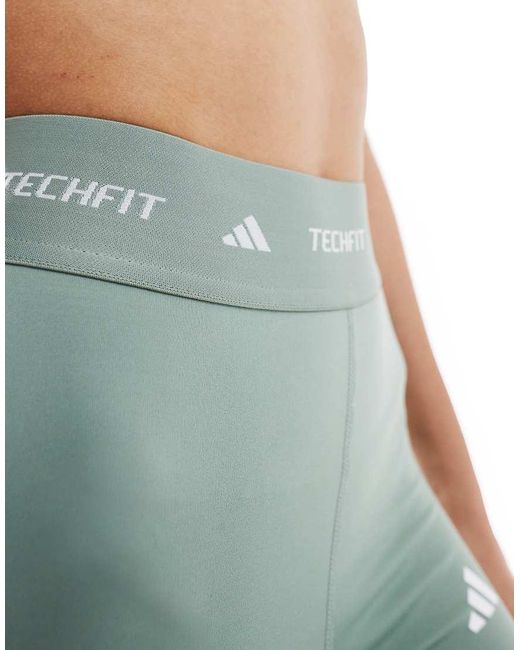 Adidas Originals Blue Adidas Training Tech Fit 7/8 leggings