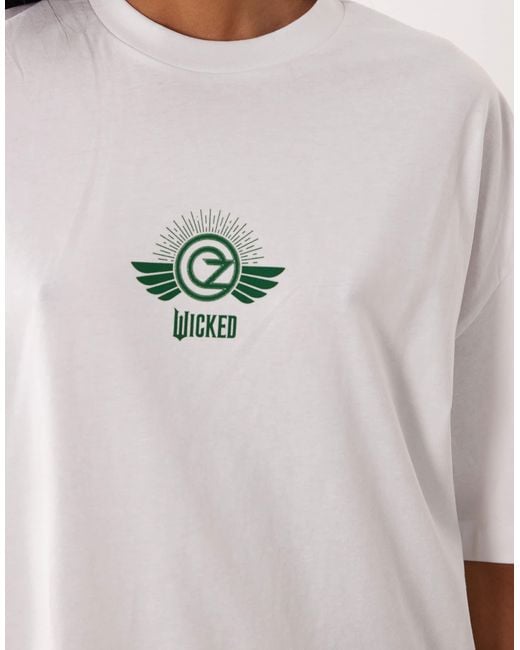 ASOS Gray Oversized T-shirt With Wicked Print