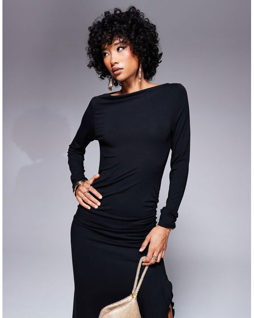 ASOS Blue – langärmliges maxikleid