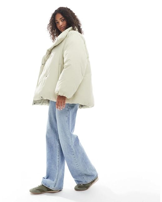 ASOS White – schlichte daunenjacke mit trichterausschnitt