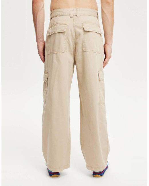 Cotton On Natural Cotton On Axel Super Baggy Cargo Pant for men