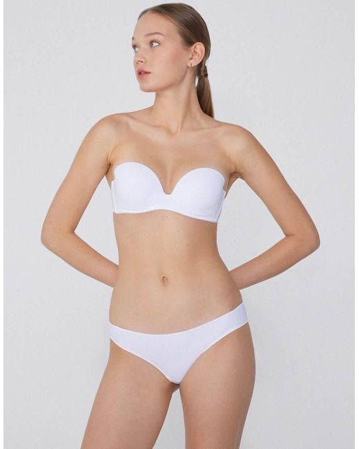 Tezenis Blue New York Padded Microfibre Bandeau Bra