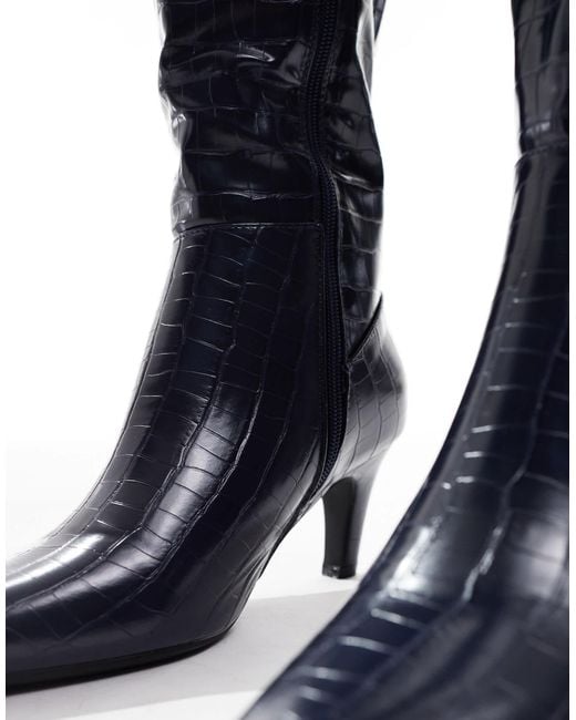 SEQWL Blue Starburst Knee Boots