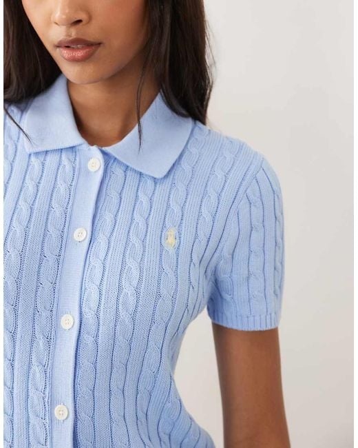 Polo Ralph Lauren Blue Short Sleeve Cardigan