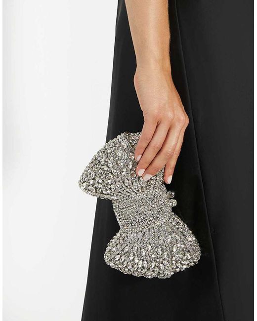 Dune White Enchant Clutch Bag