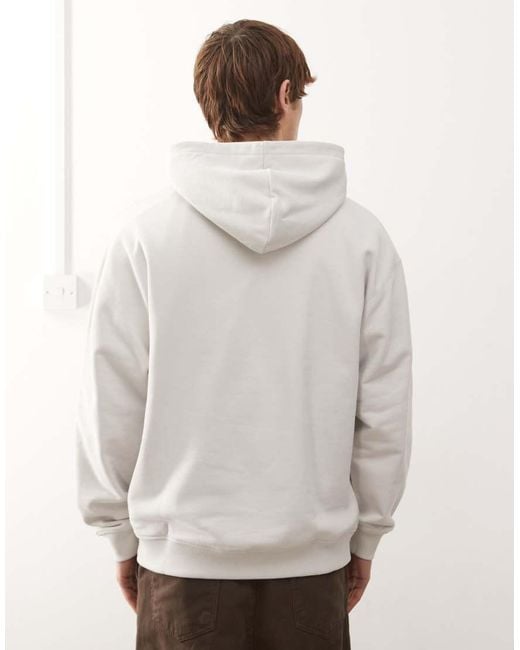 Adidas Originals White Premium Essentials Hoodie for men