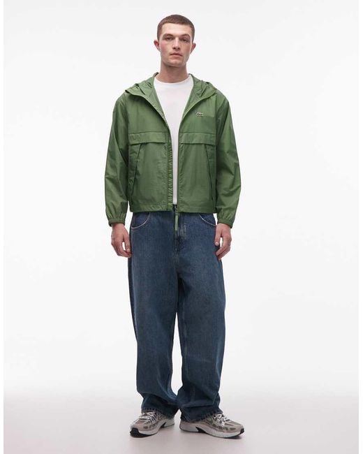 Lacoste Green Pack-away Showerproof Jacket for men