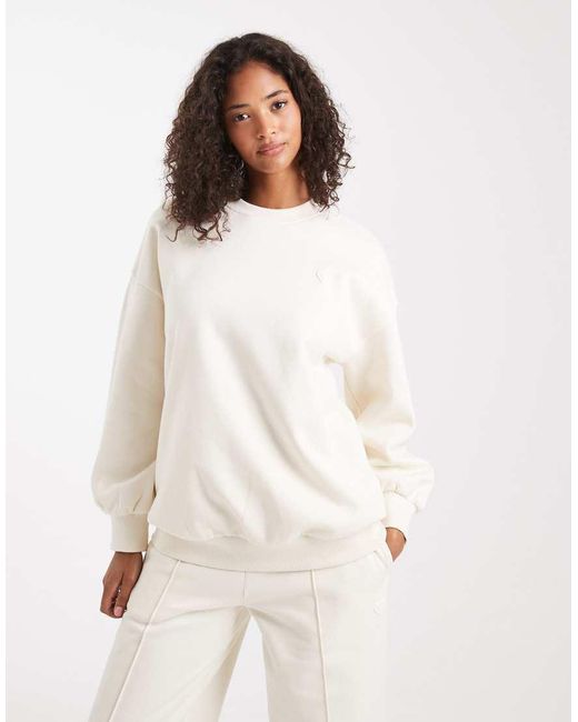 Miss Selfridge White Oversized Sweatshirt