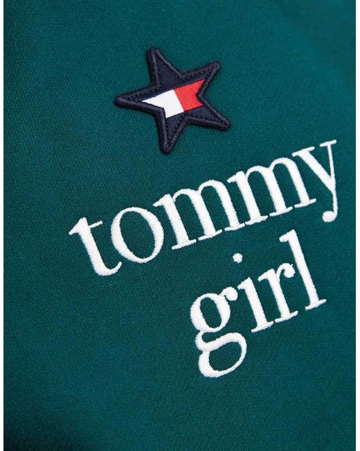 Tommy Hilfiger Green Tommy Girl Star Logo Hoodie