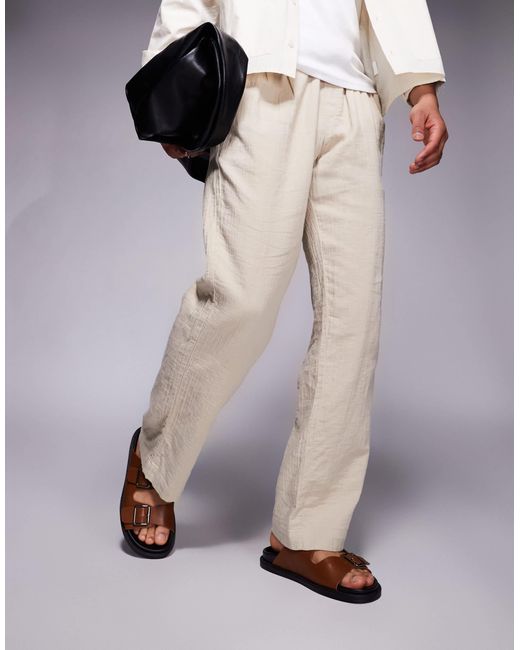 ASOS Natural Two Strap Sandals for men