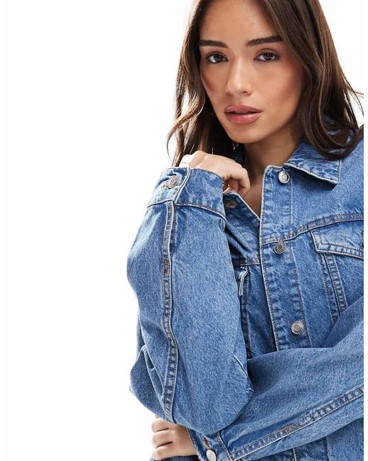 ASOS Oversized Denim Jack in het Blue voor heren