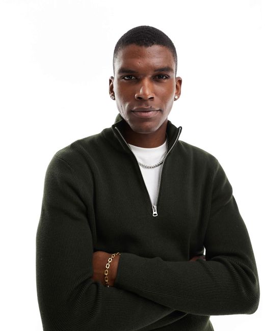 Only & Sons – gerippter pullover in Black für Herren