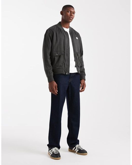 RVCA Black Vacancy Bomber Jacket for men