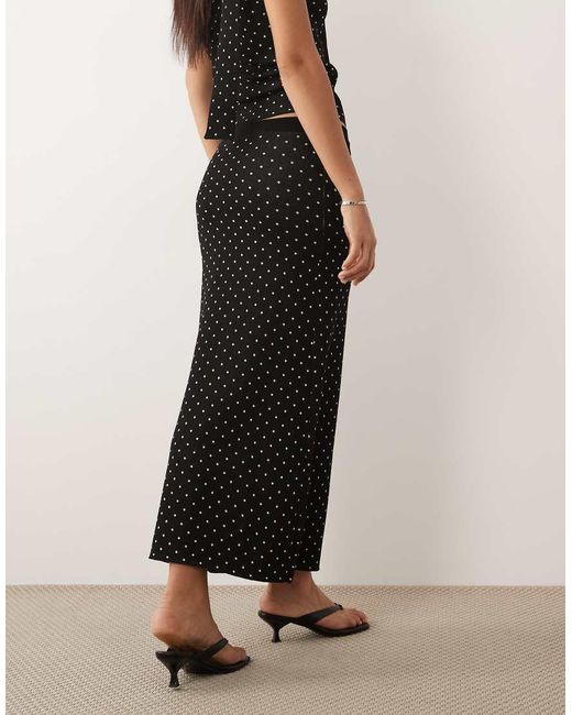 Pretty Lavish Natural Bonnie Knit Fishtail Maxi Skirt