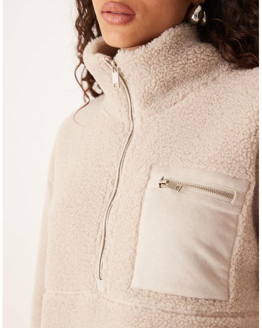 Threadbare Natural – pullover aus teddyfleece