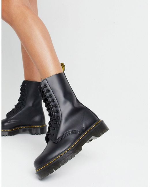 Dr. Martens Leather 1490 10 Eye Bex Boots in Black - Save 29% | Lyst